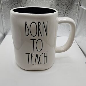 Rae Dunn "Born To Teach" Collectible Mug